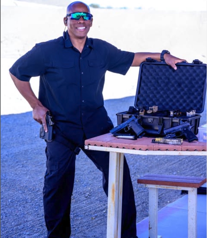 Thomas Marshall at the range with his gear
